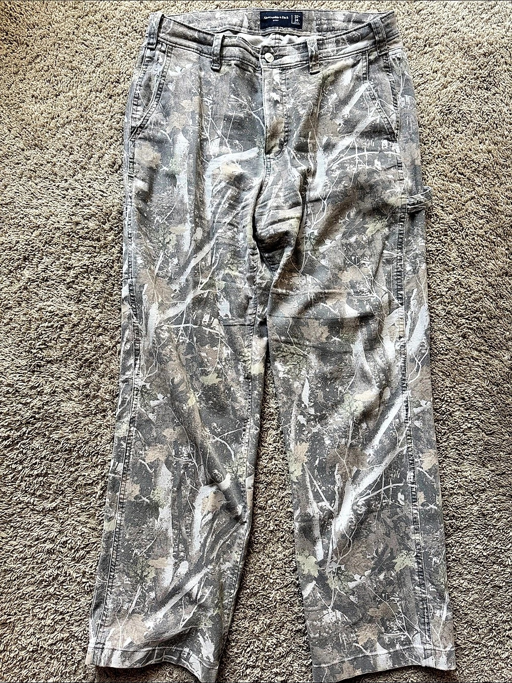 Abercrombie Outfitters Men's Camo Cargo Pants Waist 32x34 Like New